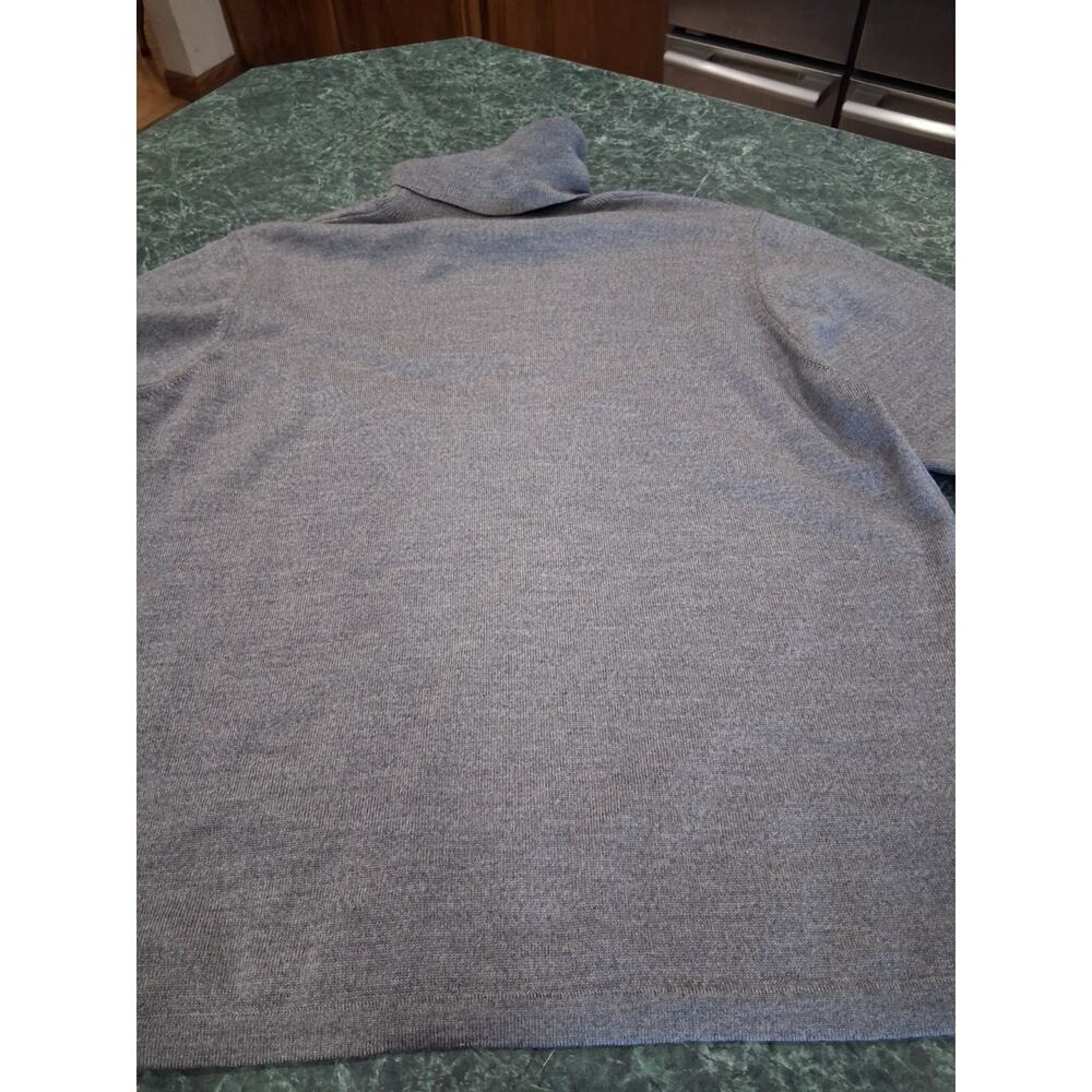 Chiara Marconi Pure New Merino 100% Wool Turtleneck Sweater Gray Italy XL Layer - Picture 9 of 10